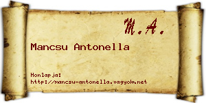 Mancsu Antonella névjegykártya